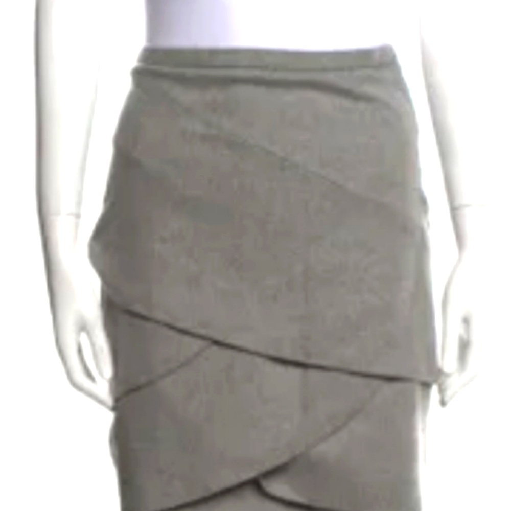 MIKAROSE WOMEN'S GREY LAYERED SKIRT SIZE MEDIUM